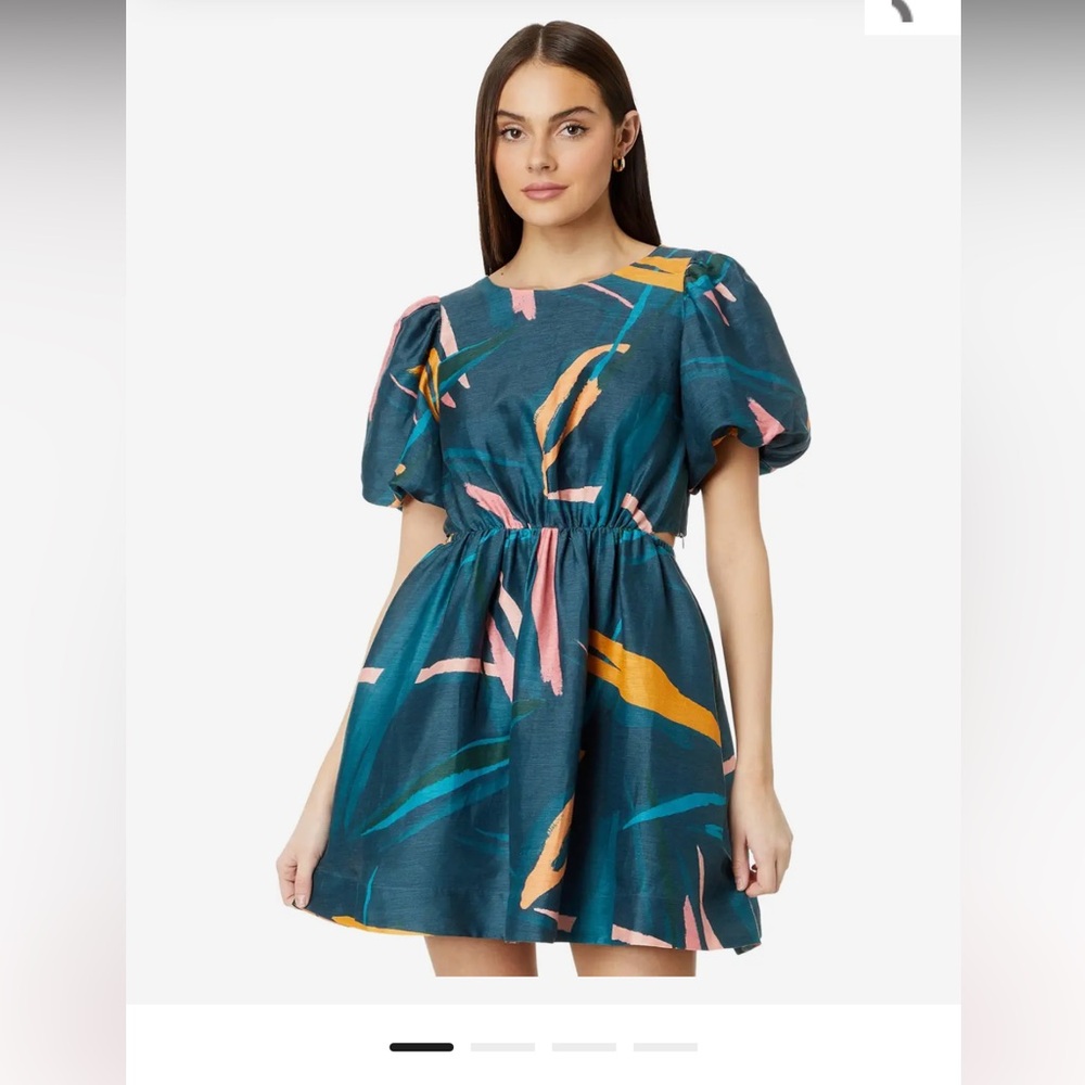 Vineyard Vines Puff Sleeve Cutout Dress sz 0